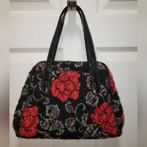 Vera Bradley Vintage Wool Satchel, EUC